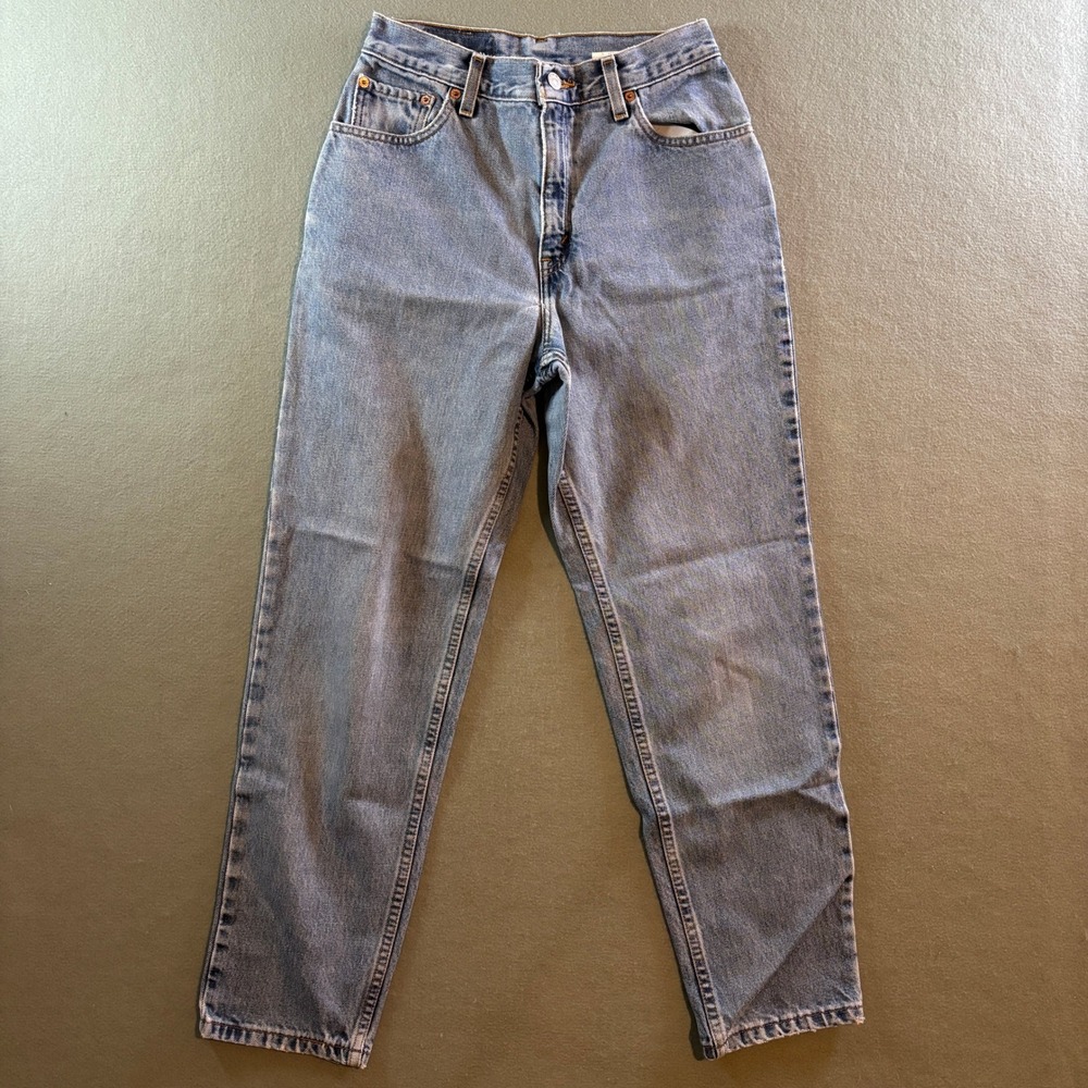 VTG Levi's 550 Relaxed Fit Tapered Leg Jeans Womens 8 S Blue High Rise Mom Denim